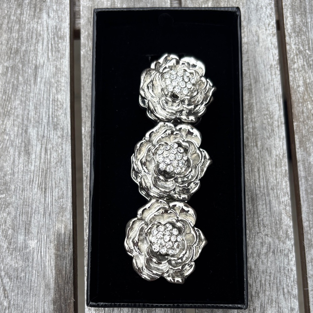 Silver Floral Bracelet